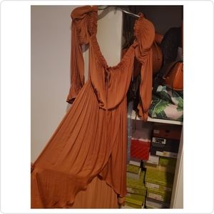 Off the Shoulder High Low Dress